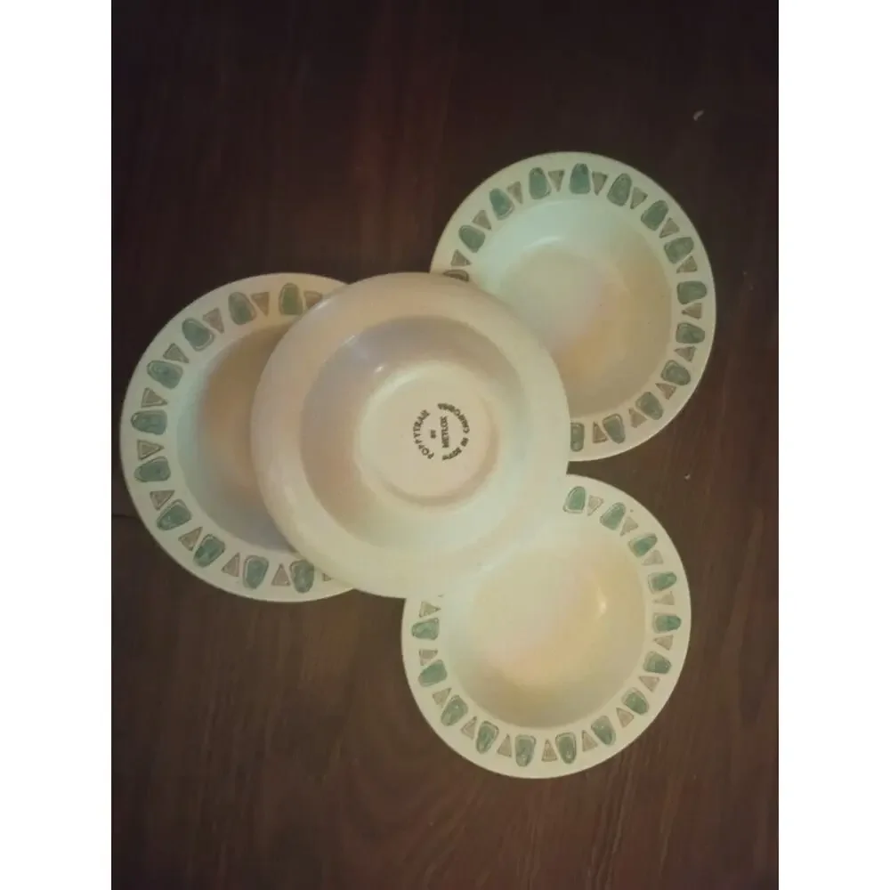 *LOT of 4 Metlox Pottery POPPYTRAIL Navajo Dessert/Cereal/Soup/Fruit Bowl ~6 